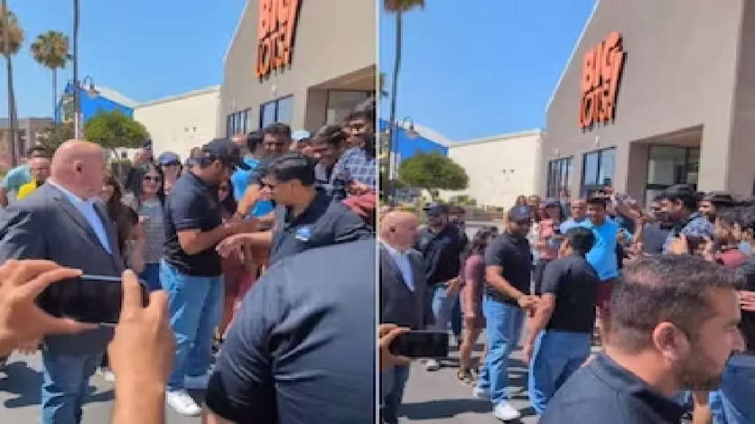 India Captain Rohit Sharma Gets Mobbed by Fans in California - WATCH Viral Video