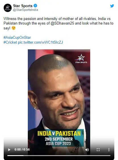 Why Star Sports deletes Asia Cup promo revealing Dhawan's bombastic '…don't lose to Pakistan' message for Team India