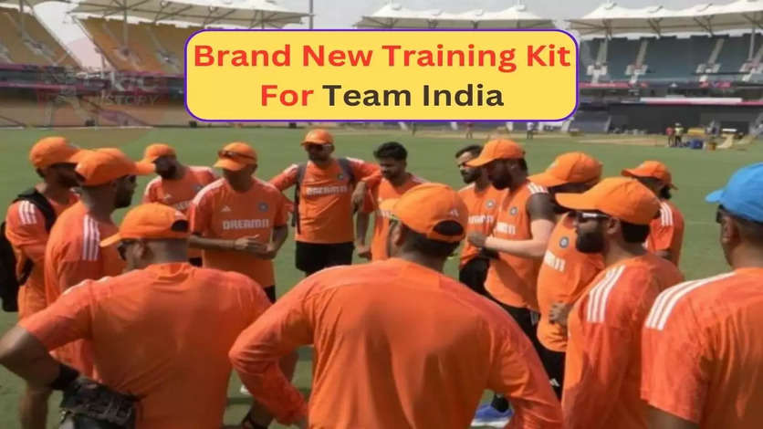 ODI World Cup 2023: Team India Seen Sporting Vibrant Orange Training Kit Ahead of Australia Clash