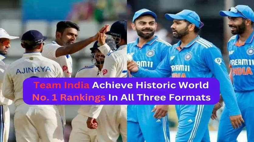For the 1st Time Team India Achieve Historic World No. 1 Rankings In All Three Formats