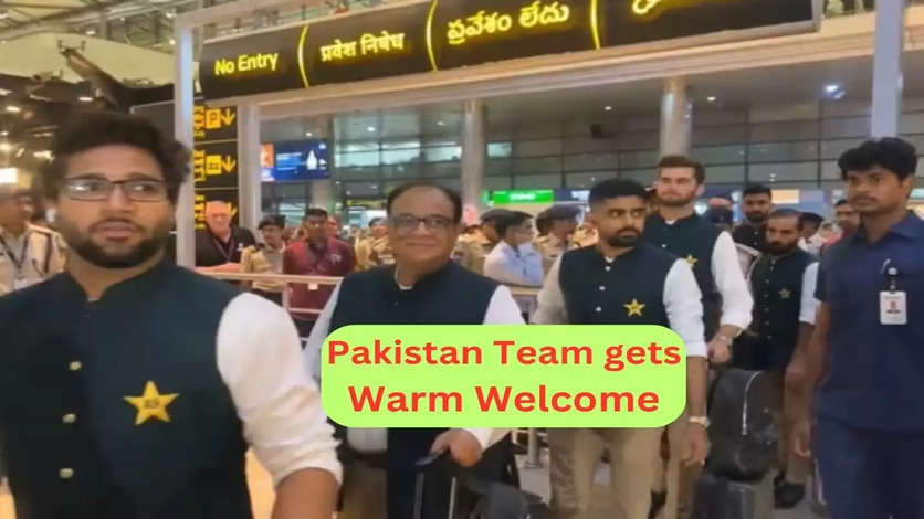 For Cricket World Cup 2023: Babar Azam's Pakistan Team Receive Warm Welcome Upon Arrival In Hyderabad, Watch VIDEO
